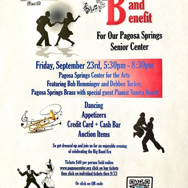 BIG BAND BENEFIT DANCE FOR PAGOSA SPRINGS SEINORS