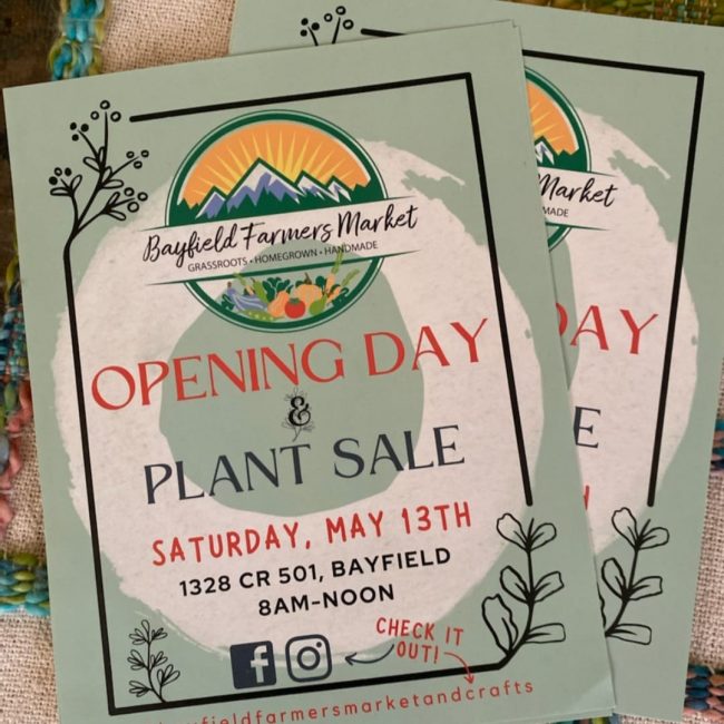 Opening day at Bayfield Farmers Market